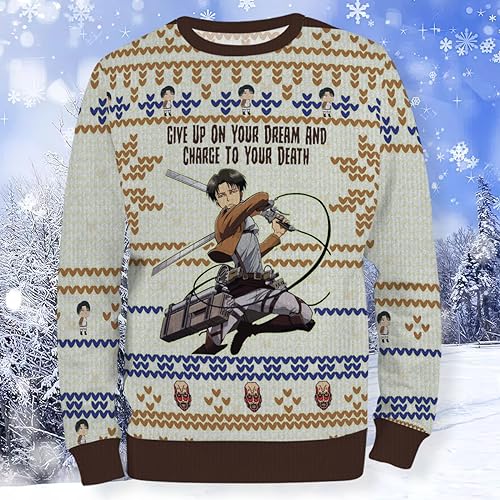 MAOKEI - AOT Livaï Ackerman Attack Epic Christmas Sweater -