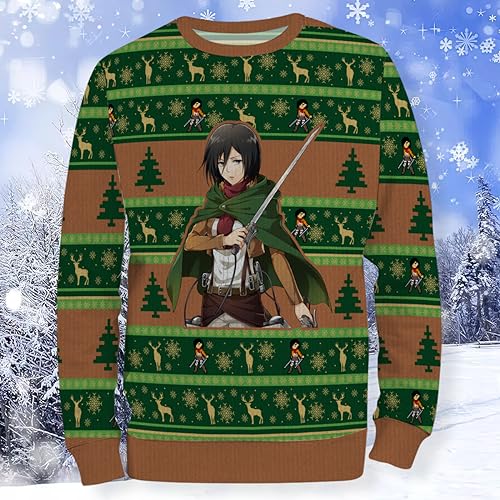 MAOKEI - AOT Mikasa Epic Christmas Sweater -