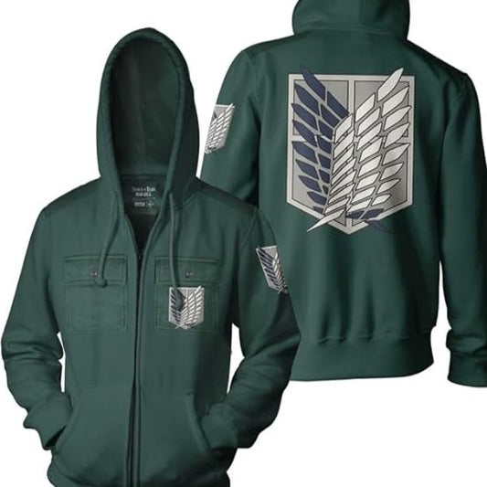 MAOKEI - AOT Military Emblem Hoodie Style II -