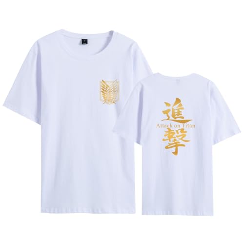 MAOKEI - Attack on Titan Gold Kanji Print Exclusive T-Shirt - B0CJRW17YL