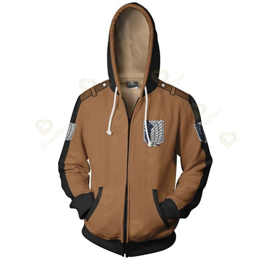 MAOKEI - Attack on Titan Simple 3D Hoodie - 1005003432582326-A-S
