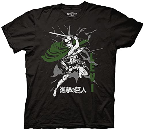 MAOKEI - Attack On Titans Levi Full Rage Attack Shirt - B00U0HF4EU