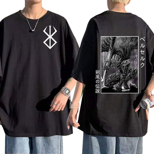 MAOKEI - Berserk Guts Big Swag T-Shirt - 1005003274983015-Black-XS