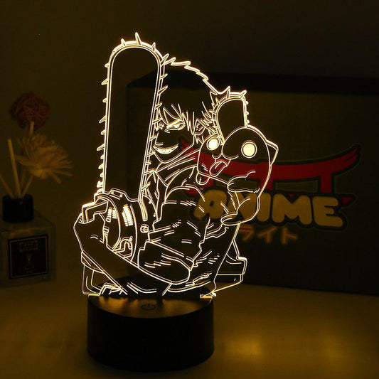 MAOKEI - Chainsaw Man 3D Led Night Light - 1005003514412623-A-7 colors no remote-China