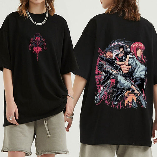 MAOKEI - Chainsaw Man Classic T-Shirt - 1005005122589612-Black-XS