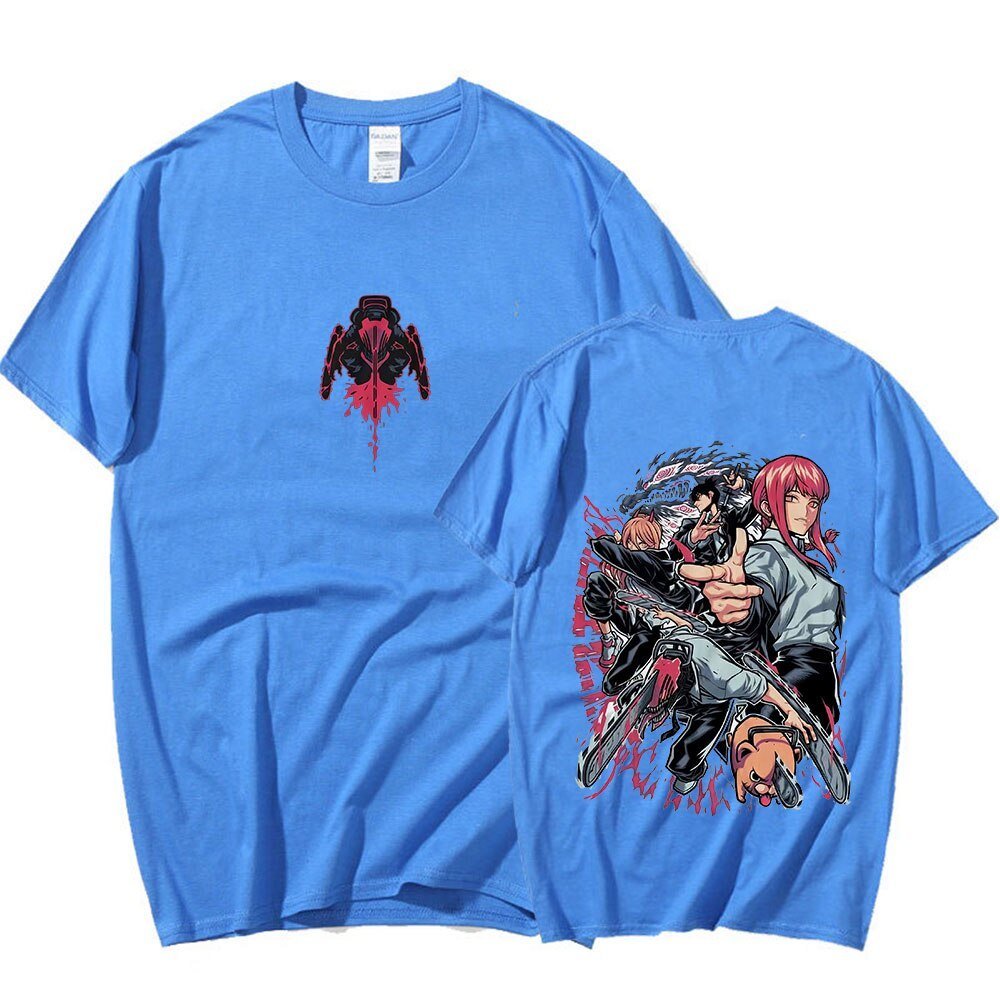 MAOKEI - Chainsaw Man Classic T-Shirt - 1005005122589612-Blue-XS