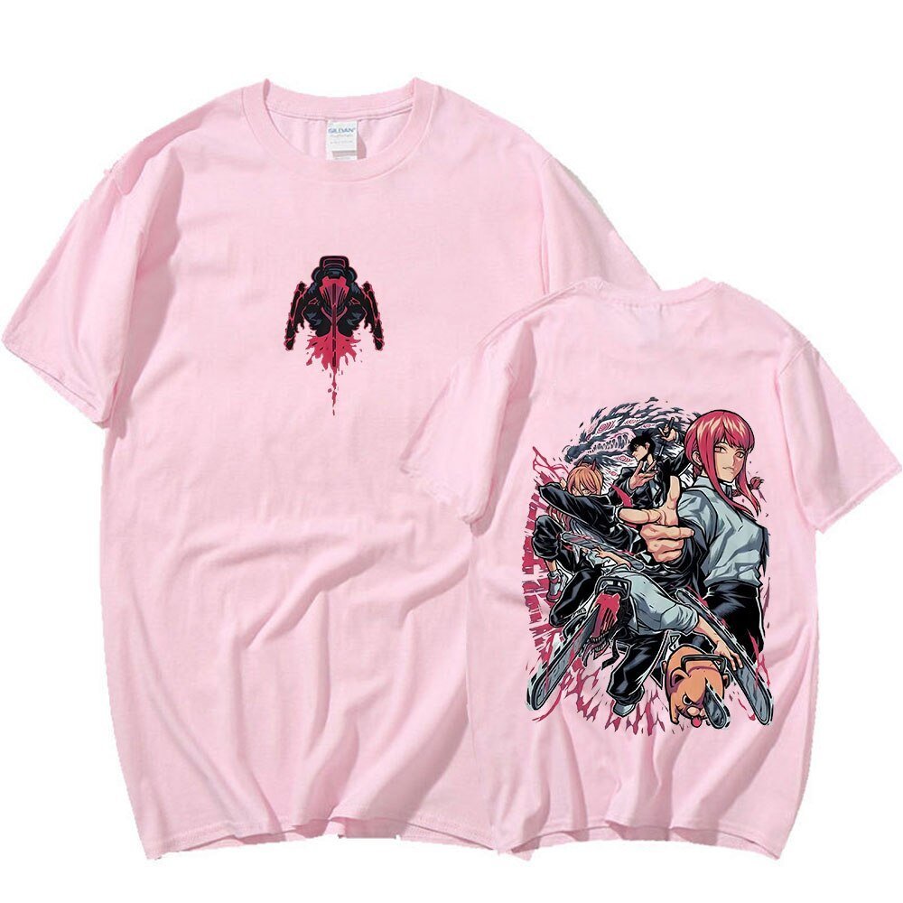 MAOKEI - Chainsaw Man Classic T-Shirt - 1005005122589612-Pink-XS