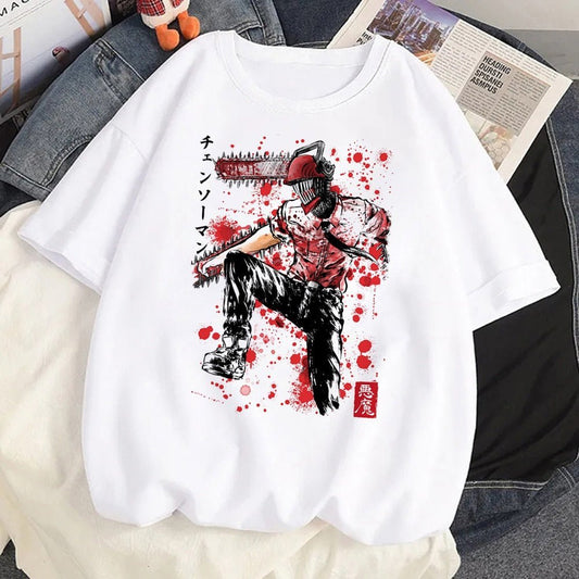MAOKEI - Chainsaw Man Denji Attack Fashion T-shirt - 1005004900405952-M
