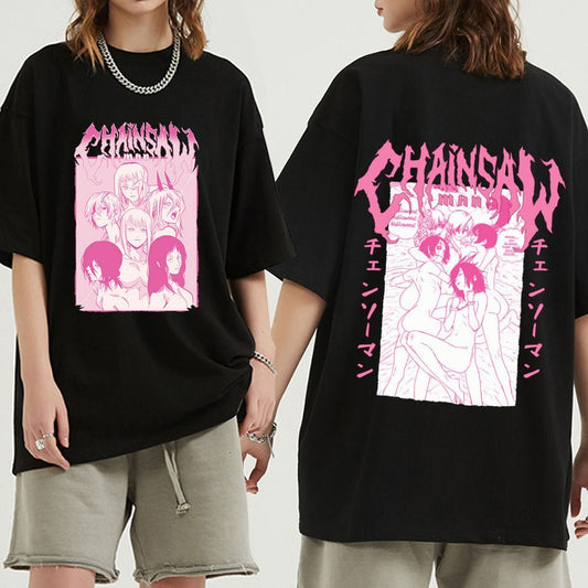MAOKEI - Chainsaw Man Sexy T-Shirt - 1005005124660214-Black-XS