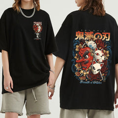 MAOKEI - Demon Slayer Characters Mask Shirt - 1005003668616848-Black-XS