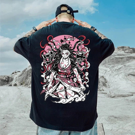 MAOKEI - Demon Slayer Nezuko Angry Style Shirt - 1005004459101009-BK-xlpdd1839-XXS