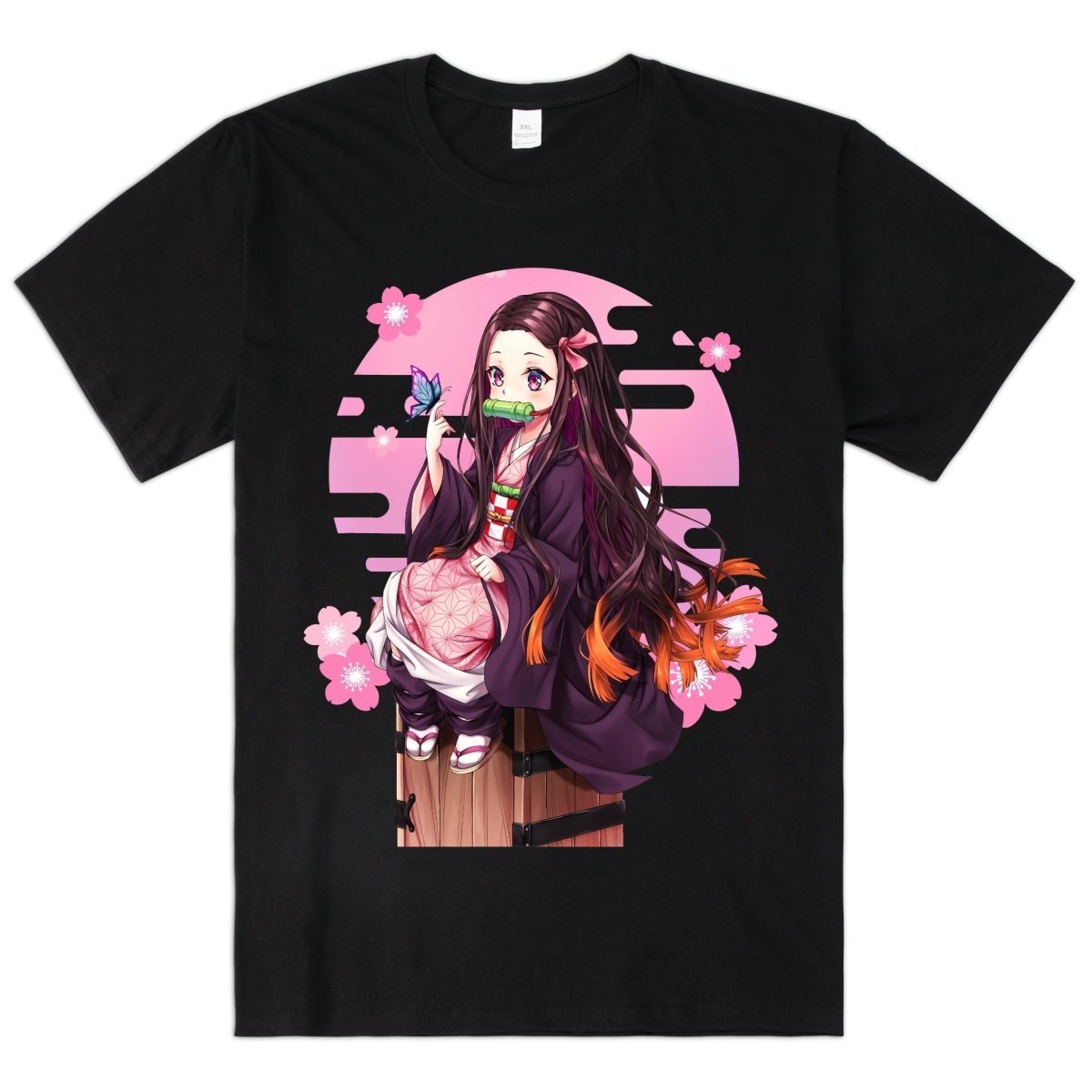 MAOKEI - Demon Slayer Nezuko Kawaii Pose T-Shirt - B0C7BG1VZK