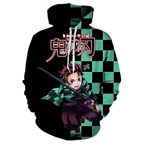 MAOKEI - Demon Slayer Tanjiro Uniform Cosplay Deter Hoodie - B0BN3MS3FV