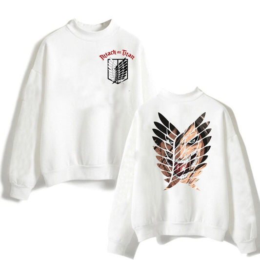 MAOKEI - Eren Titan Form Top Versage Sweatshirt - 1005003580519832-Black-XS