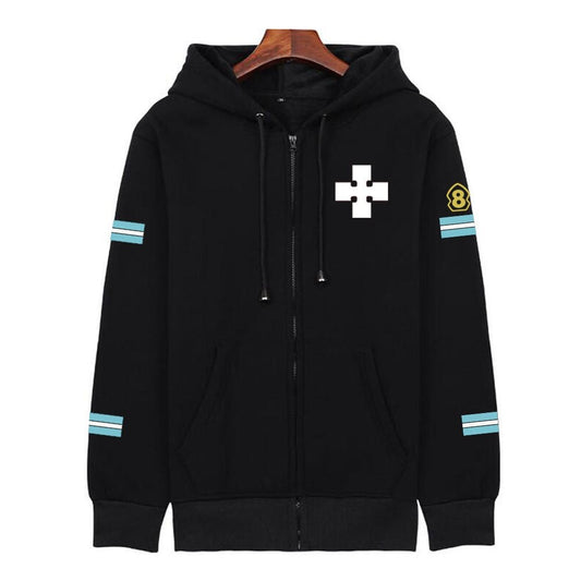 MAOKEI - Fire Force Brigards Official Hoodie - 1005003461986085-black1-XS-China