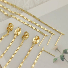 MAOKEI - Hanma Shuji Earrings Long Gold Chain - 1005003334147127-1