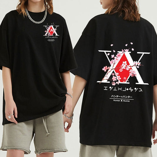 MAOKEI - HXH Anime Logo Japan Spring Shirt - 1005003042551658-Black-XS