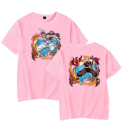 MAOKEI - Kyoujurou & Akaza 3D T-shirt - 1005003217671330-Black-XS