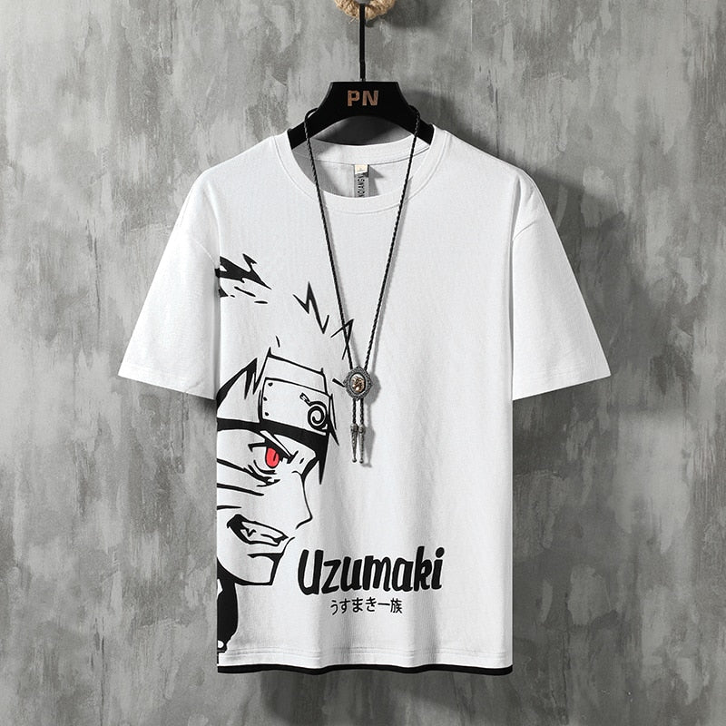 MAOKEI - Naruto Shippuden 2022 Summer Top Graphic T Shirts - 1005002617718708-White T Shirt Men-Asian-S