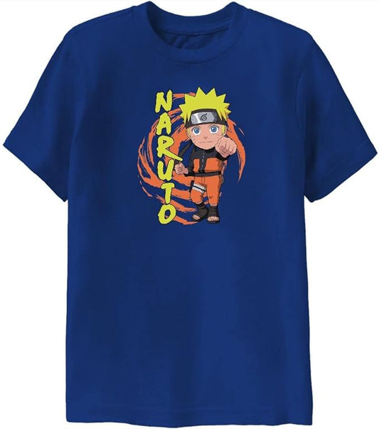 MAOKEI - Naruto Shippuden Chibi Naruto Fist Anime Youth Crew T-Shirt Officially Licensed YS (6/8) Black - B00U0I6YIO-5