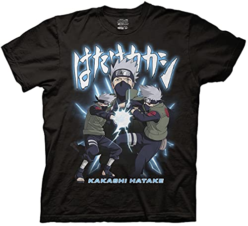 MAOKEI - Naruto Shippuden Kakashi Chidori Attack Shirt - B00U0HIXKW