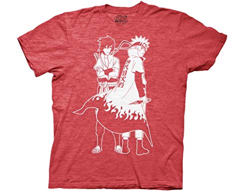 MAOKEI - Naruto Shippuden Sasuke & Naruto Hokage Cloak Red Shirt - B00G3KDCPQ