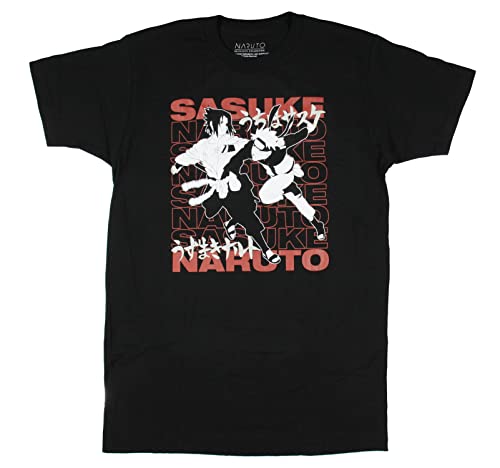MAOKEI - Naruto Shippuden Sasuke vs Naruto Fight T-Shirt - B0BTMP8V99