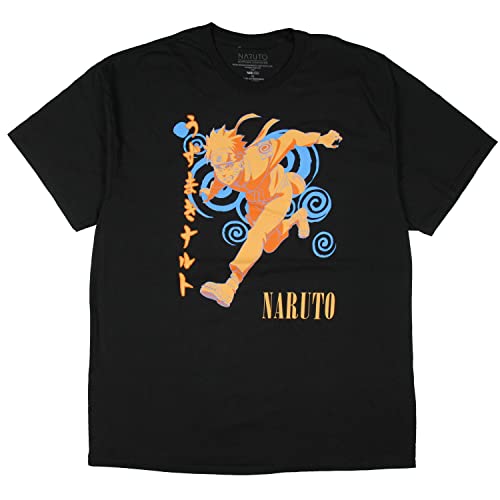 MAOKEI - Naruto Shippuden Uzumaki Blue Spirals T-Shirt - B0C42CKS7X