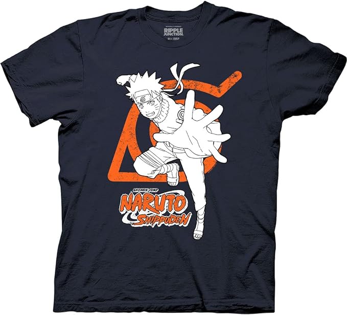 MAOKEI - Naruto x Hidden Leaf Village Symbol Fashion T-shirt - B00F0Q6Z4E-4
