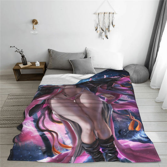 MAOKEI - Nezuko Blanket Flannel Super Soft & Warm - 1005003683906473-Poster Blanket-100x125cm