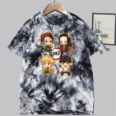 MAOKEI - Nezuko & Tanjirou Team Cute T-Shirt - 1005003764926446-Black-XS