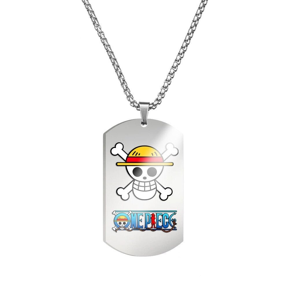 MAOKEI - One Piece Crew Silver Necklace - 1005004916829119-Luffy-Necklace