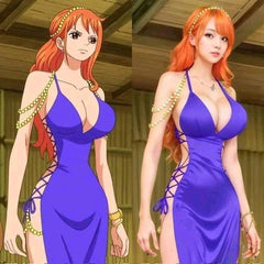 MAOKEI - One Piece Film Nami Official Cosplay Style 2 Costume - B0BXC9RR77
