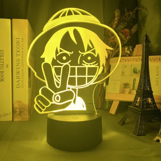 MAOKEI - One Piece Luffy Funko 3D LED - 1005005028424226-05-7 color No remote