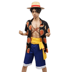 MAOKEI - One Piece Luffy Sunflower Cosplay Costume Outfit - B0BWRSDJZT