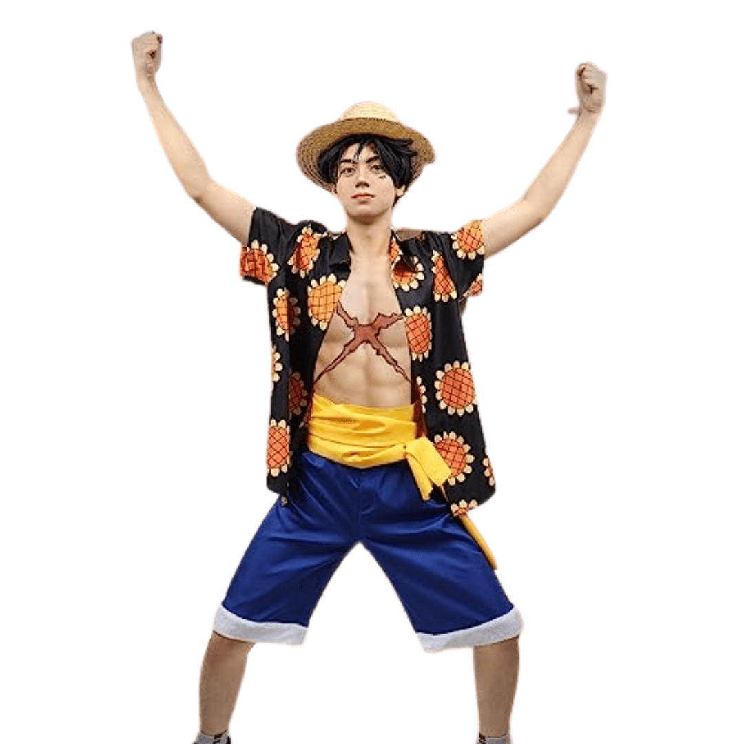 MAOKEI - One Piece Luffy Sunflower Cosplay Costume Outfit - B0BWRSDJZT