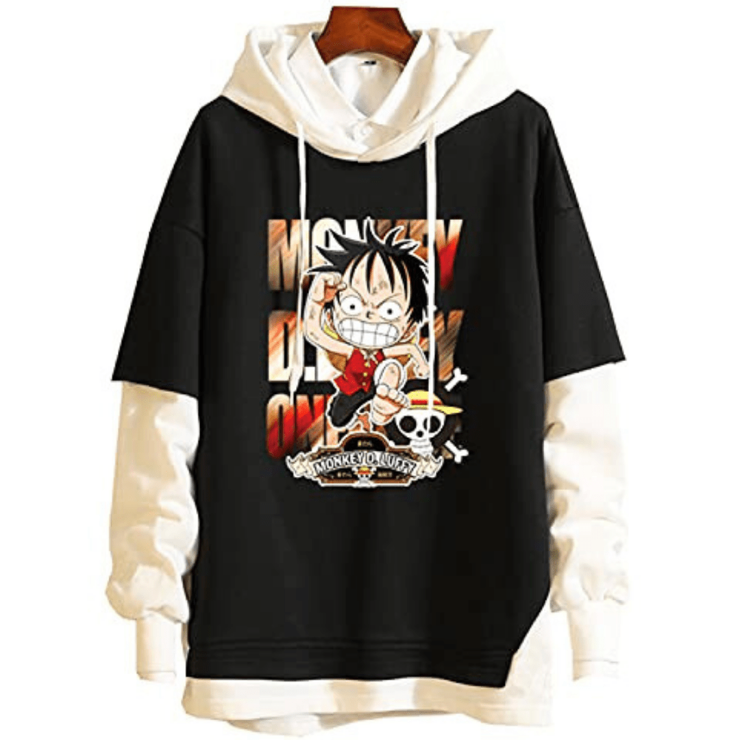 MAOKEI - One Piece Monkey D Luffy Kid Cartoon Hoodie - B09P87L53T