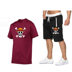 MAOKEI - One Piece Mugiwara Symbol Short Sleeves+Pants Clothes - 1005002450719127-6-S