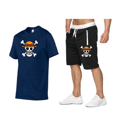 MAOKEI - One Piece Mugiwara Symbol Short Sleeves+Pants Clothes - 1005002450719127-8-S