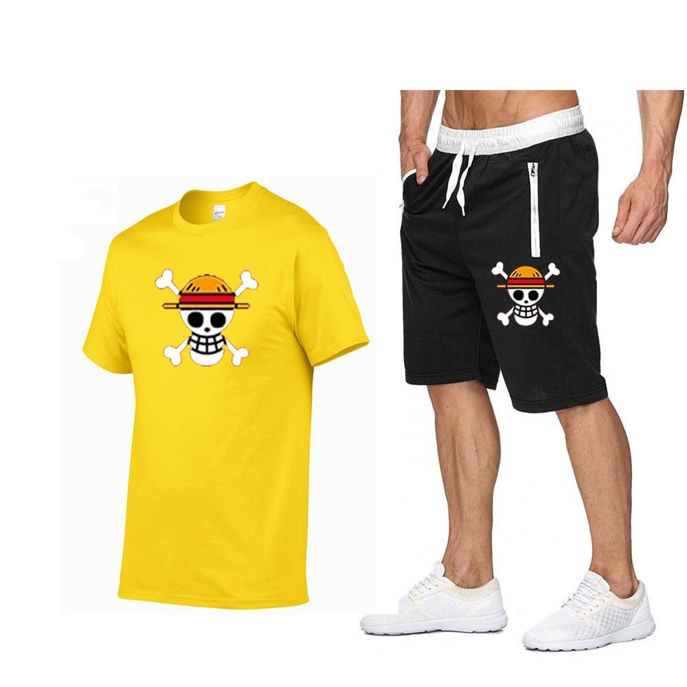 MAOKEI - One Piece Mugiwara Symbol Short Sleeves+Pants Clothes - 1005002450719127-9-S