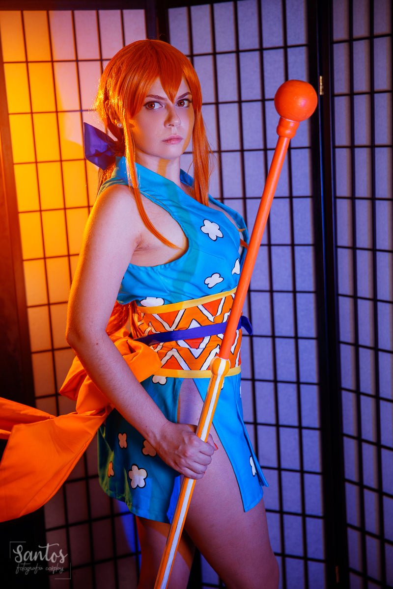 MAOKEI - One Piece Nami Wano Style Cosplay Costume - B09YTYGXXP