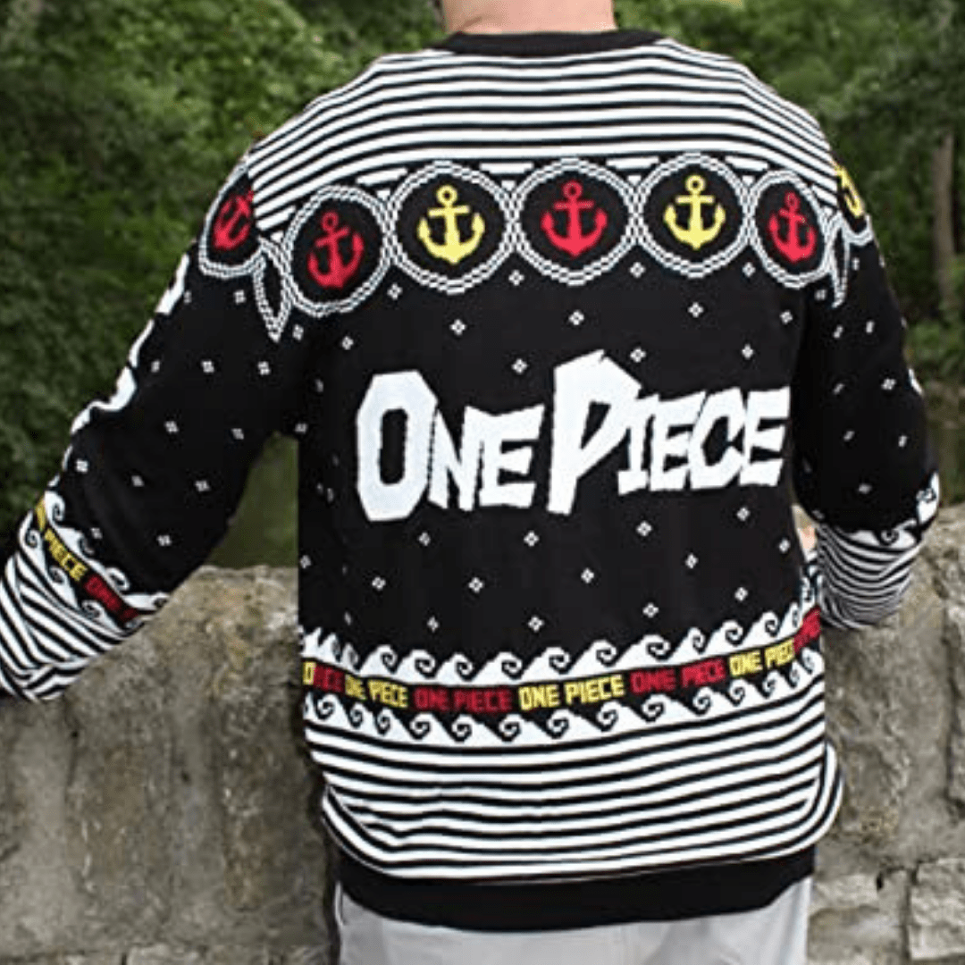 MAOKEI - One Piece Official Anime Logo Christmas Sweater - B09YMTYNCV