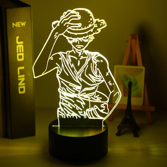 MAOKEI - One Pieces Luffy 3D LED New Style - 1005005028424226-02-7 color No remote