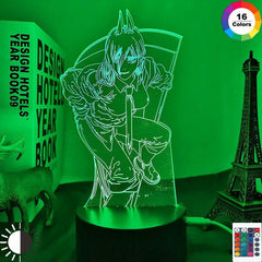 MAOKEI - Power 3D Led Chainsaw Man - 1005002986018540-7 colors no remote