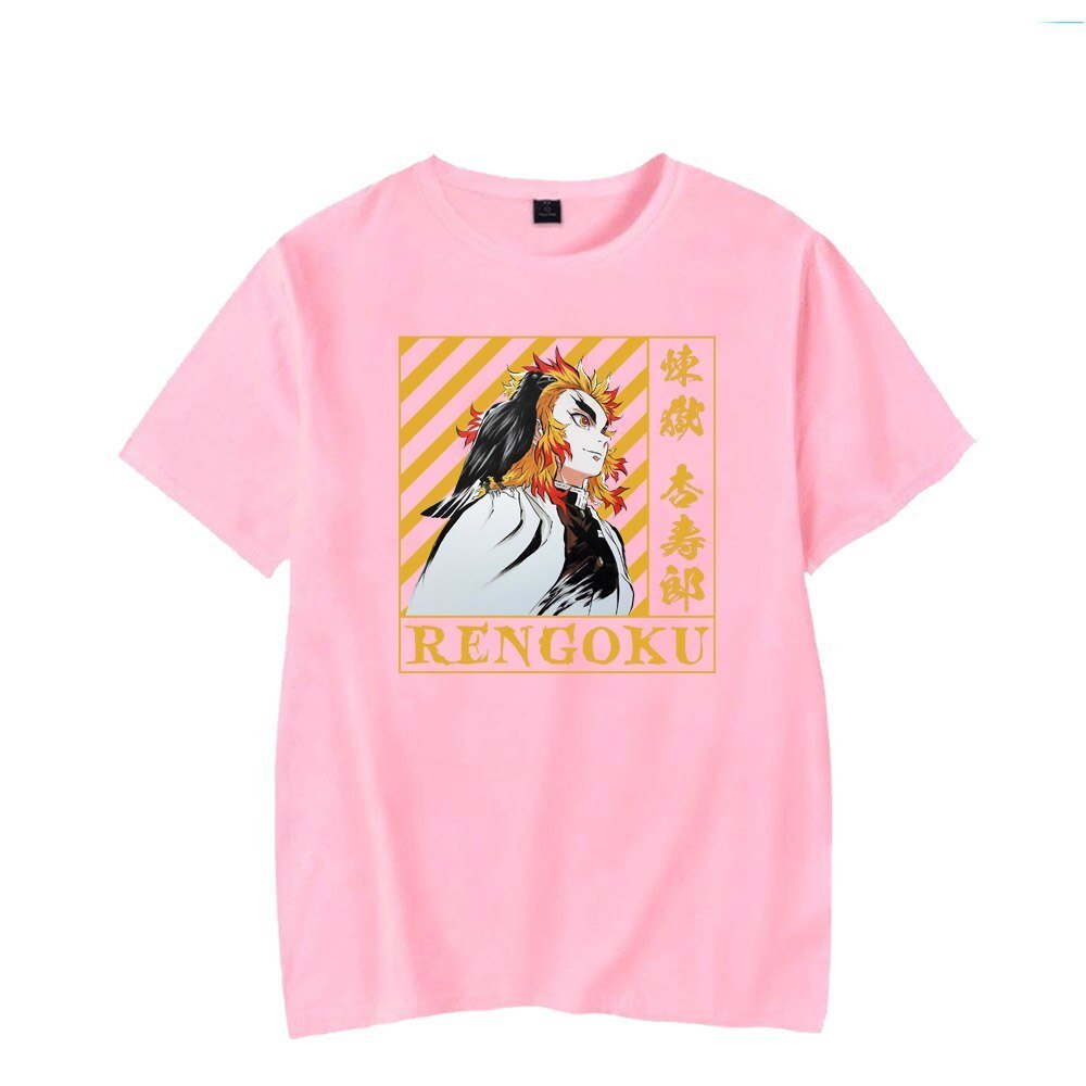 MAOKEI - Rengoku Vs Akaza Poster Shirt - 1005004325490097-pink2-XS