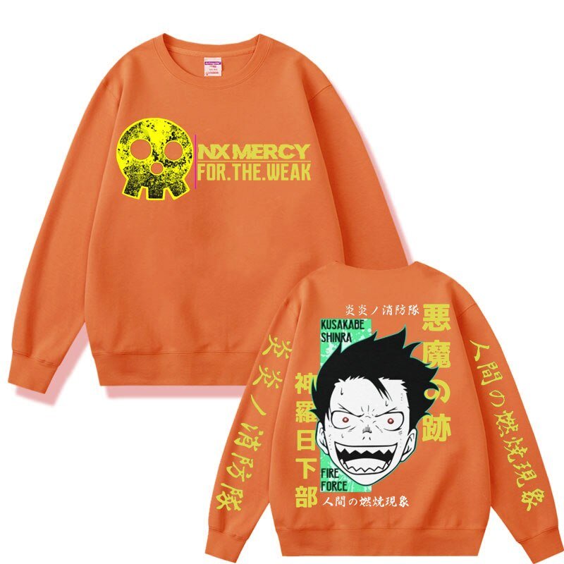 MAOKEI - Shinra Kusakabe Summer Style Sweatshirt - 1005004922204832-orange-S