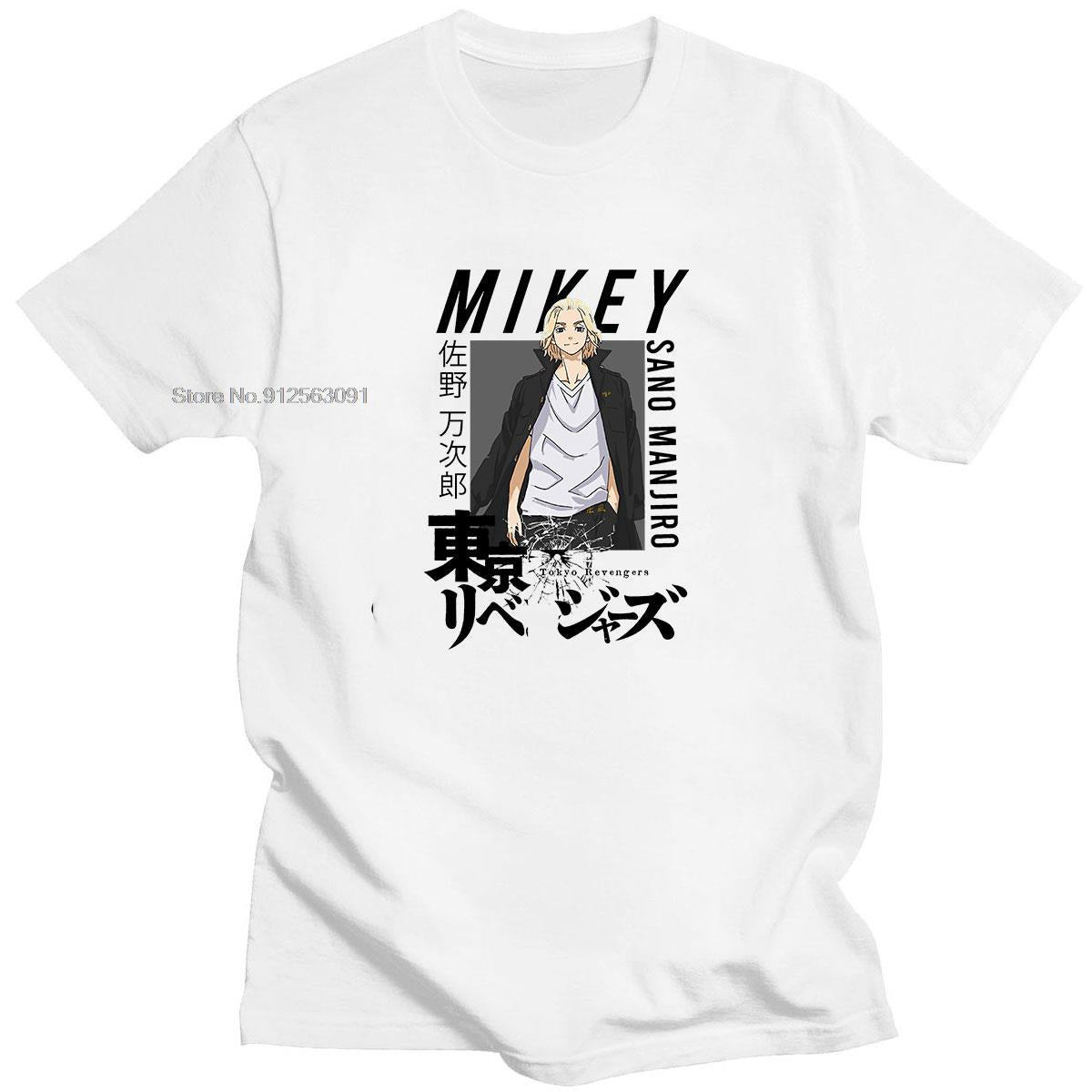 MAOKEI - Tokyo Revengers Mikey New Tshirt Cotton Casual - 1005004746541377-Black-XS