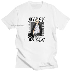 MAOKEI - Tokyo Revengers Mikey New Tshirt Cotton Casual - 1005004746541377-Black-XS