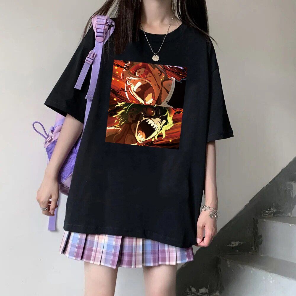 MAOKEI - Uzui Tengen & Giyuutarou Top Summer T-Shirt - 1005004047025355-Gray-XS