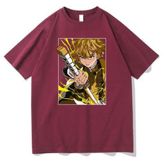 MAOKEI - Zenitsu First Kata Style 2 T-Shirt - 1005004166472364-Burgundy-XS